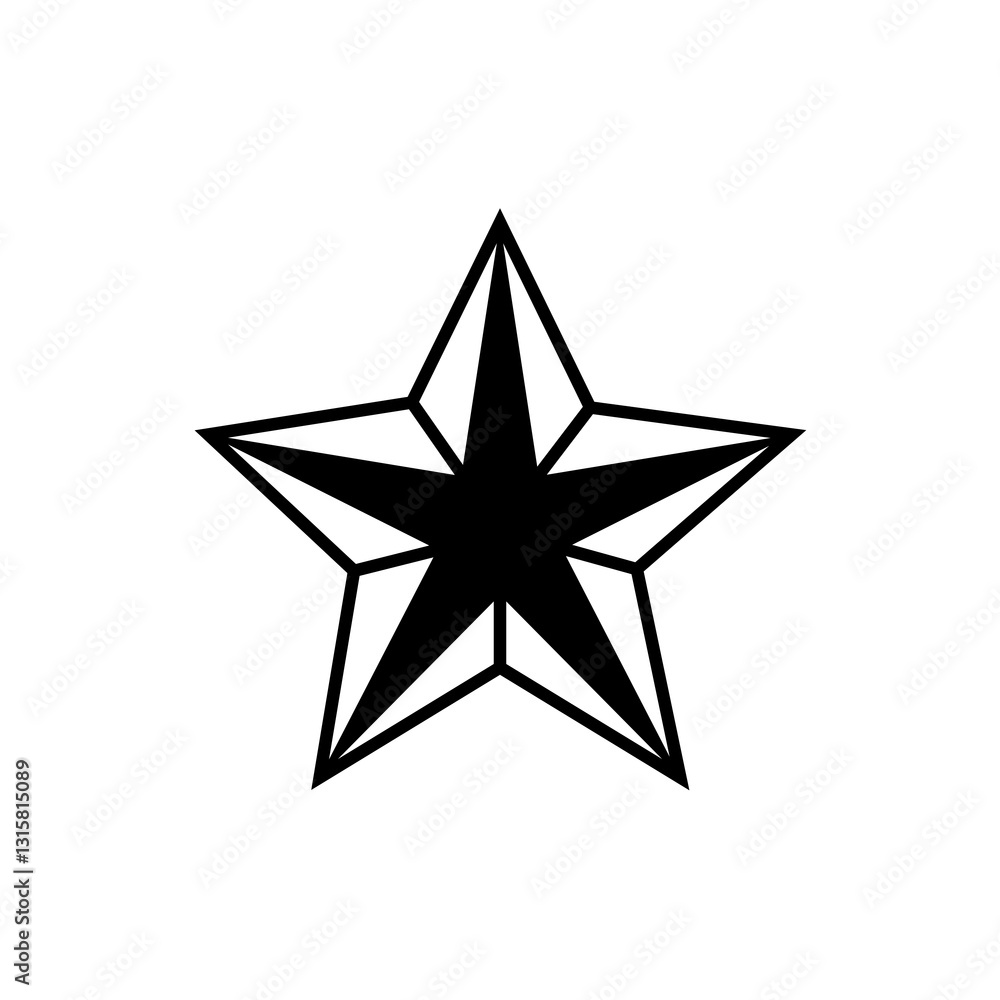 Obraz premium black star icon