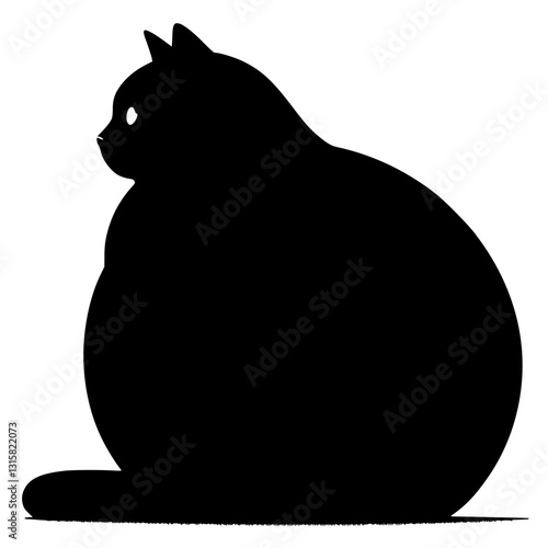 Fat cat silhouette