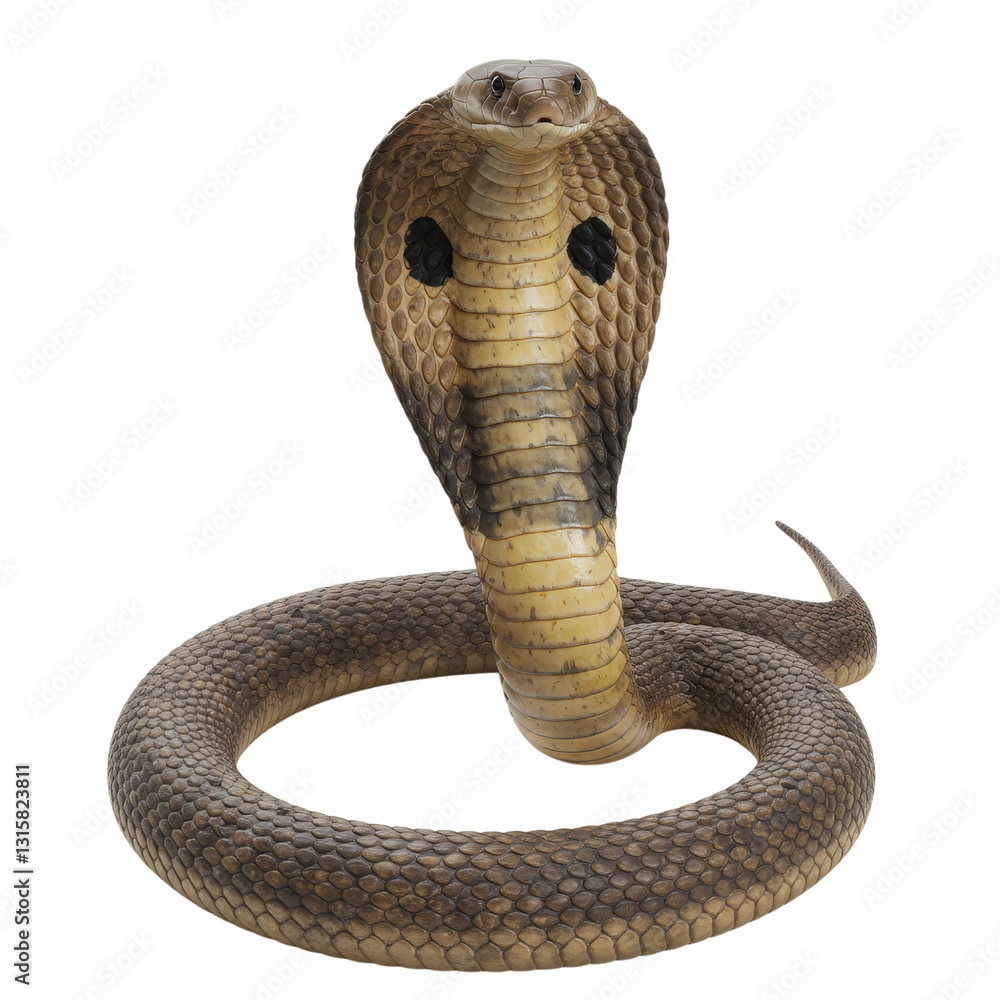 Fototapeta premium Cobra on high quality transparent background png