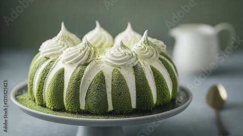 Delicious swedish princess cake on display bakery food photography indoor close-up culinary art