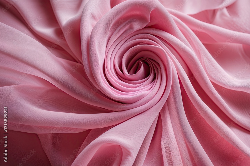 Obraz premium Elegant Pink Fabric with Flowing Chiffon and Luxurious Silk Textures