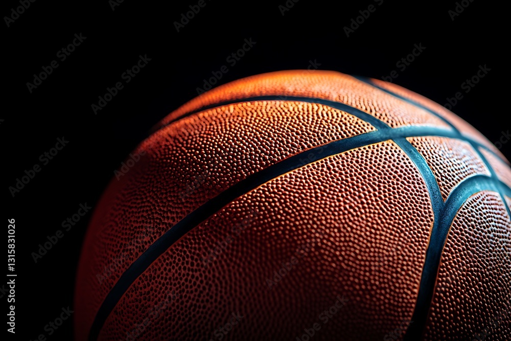 Basketball ball on a black background Basketball ball on a black background