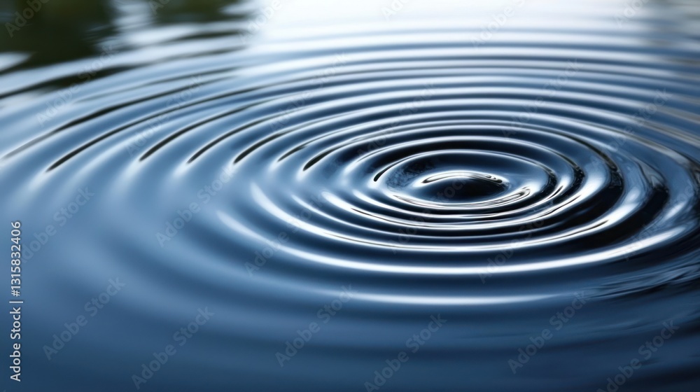 Fototapeta premium Concentric Circles on Still Water: A Study in Serenity