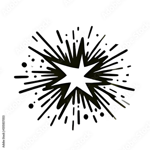 Black fireworks party design