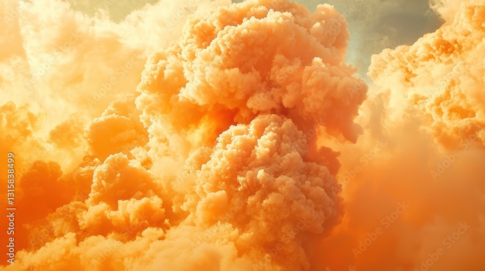 Orange Smoke Cloudscape: A Dramatic Celestial Canvas Orange Smoke Cloudscape: A Dramatic Celestial Canvas