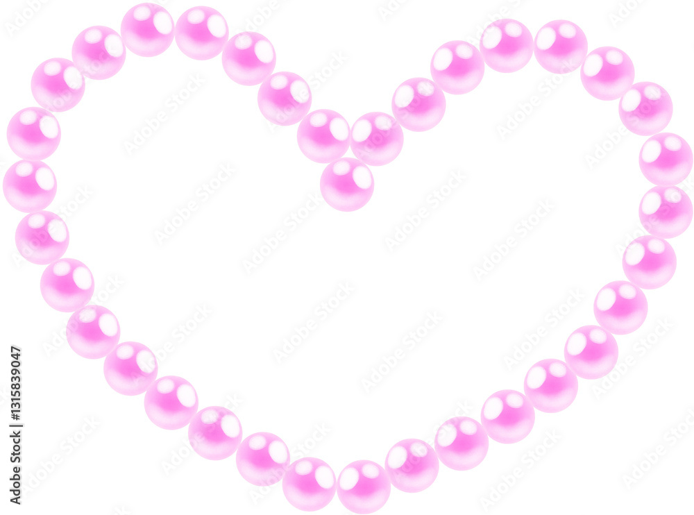 Obraz premium coquette Heart shaped pearl
