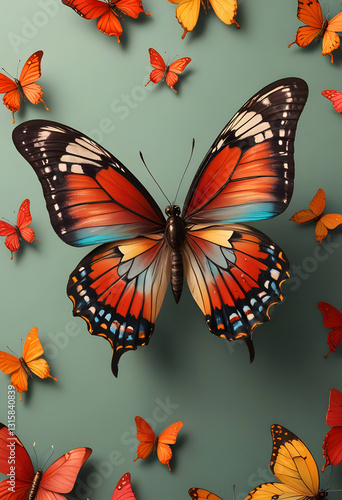 butterfly on a white background