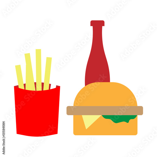 Fast Food Vector Flat Icon Design