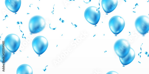 elegant blue balloon background For decorating festive events Vector illustration