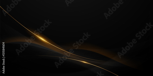 Black background with a luxurious gold effect. Vector illustration