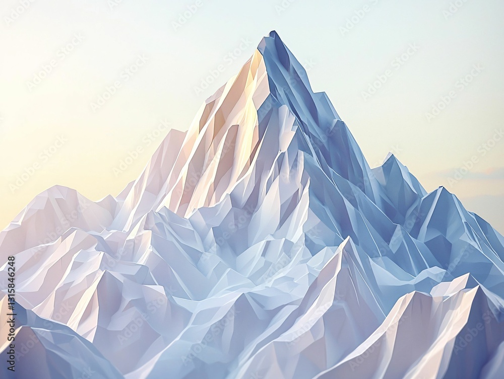 Obraz premium Low Poly Mountain Peak