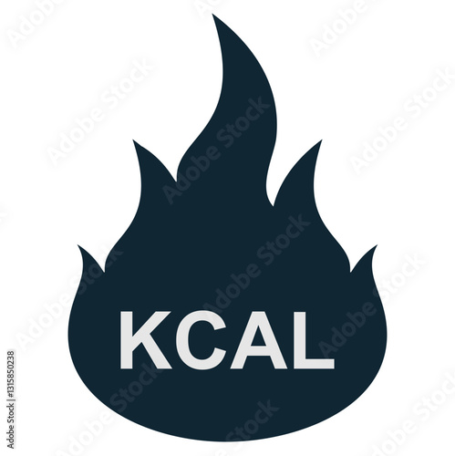 Burning calories icon in a modern flat style. Perfect for fitness, workout, weight loss, exercise, metabolism, diet, fat burn, energy, health, training, and active lifestyle designs.