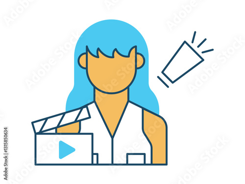 Director icon. Profession vector icon concept. Simple vector line icon.