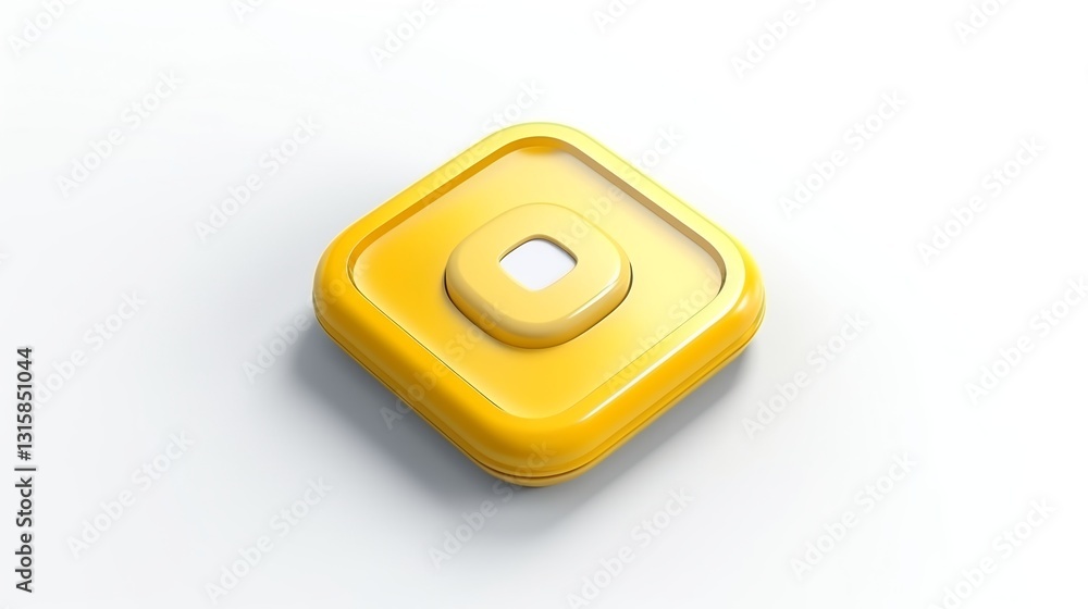 Golden Square App Icon on White Background. Golden Square App Icon on White Background.