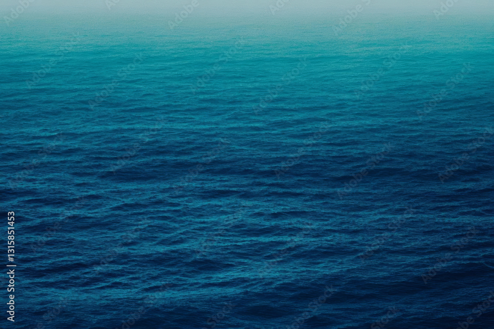 Fototapeta premium Serene ocean waves in deep blue and turquoise hues create calming atmosphere