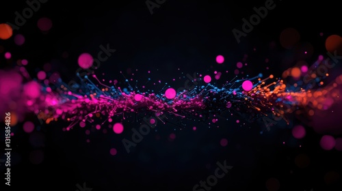 Vibrant Colorful Abstract Background with Dark Base Creating Contrast