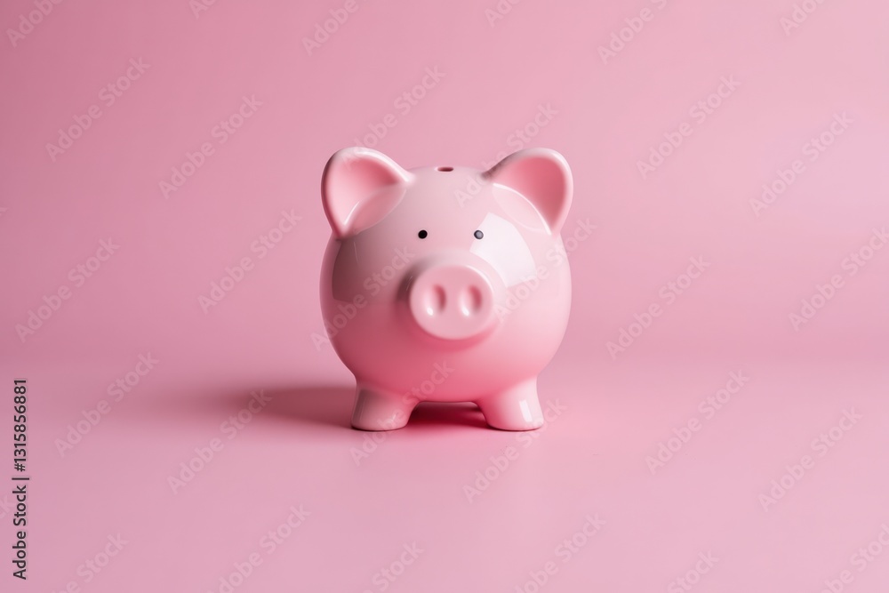 A Cute Piggy Bank on a Soft Pink Background: Perfect for Saving Money and Teaching Financial Literacy to Children and Adults Alike A Cute Piggy Bank on a Soft Pink Background: Perfect for Saving Money and Teaching Financial Literacy to Children and Adults Alike