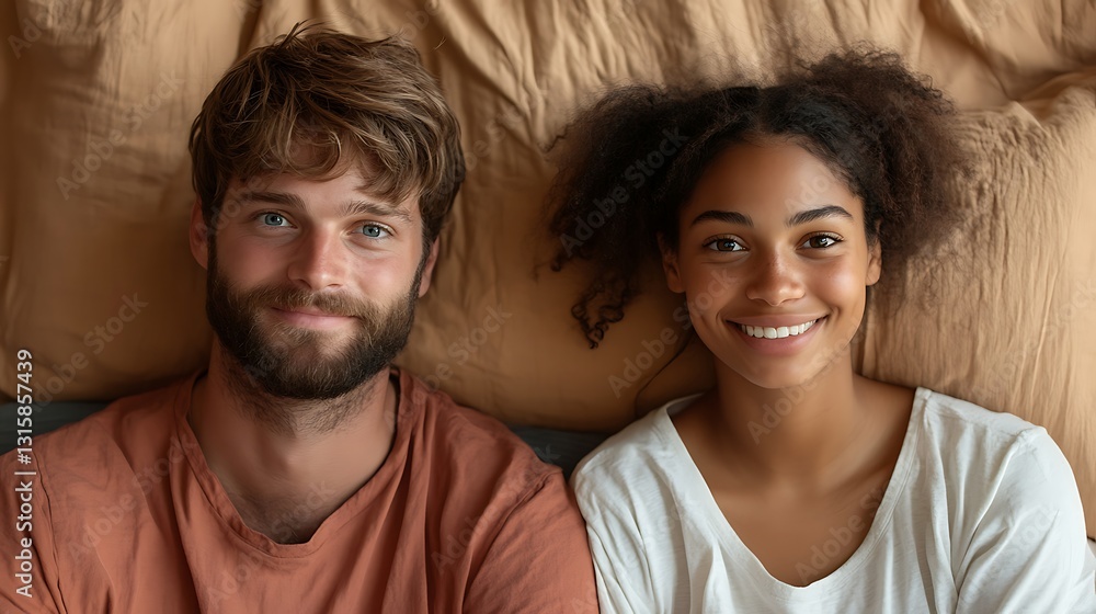 Couple relaxing together at home candid moment indoor cozy atmosphere close-up connection Couple relaxing together at home candid moment indoor cozy atmosphere close-up connection
