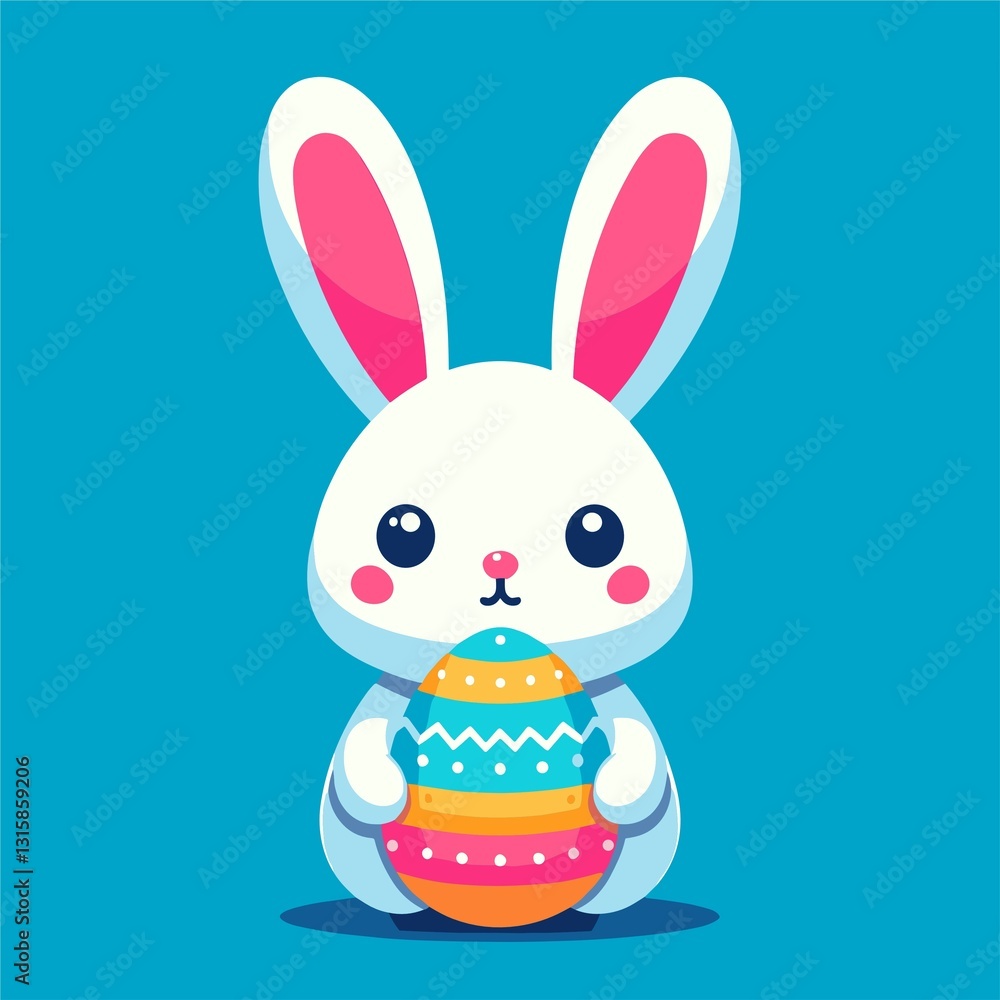 Obraz premium Cute Easter Bunny - Adorable Spring Rabbit for Crafts, Gifts & Decor - Vector, PNG, JPG