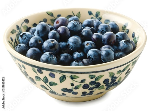 Wallpaper Mural bowl of blueberries white background Torontodigital.ca