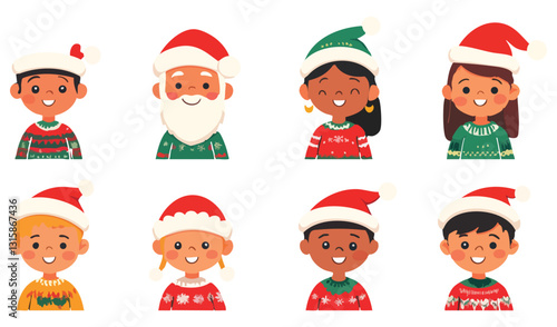 set of santa claus hats
