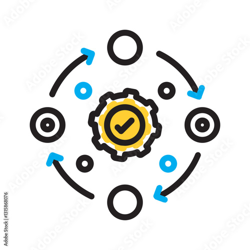 Vector multi color icon for methodologies