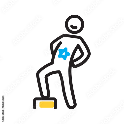 Vector multi color icon for brag