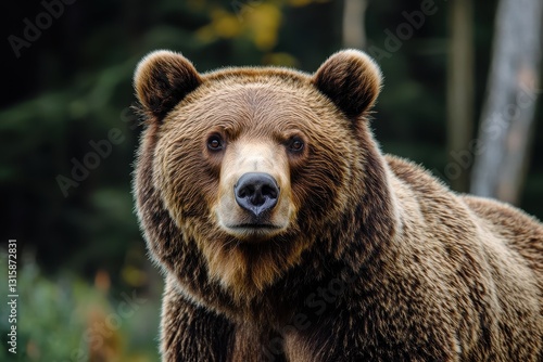 Wallpaper Mural Close-up of a majestic brown bear in a forest. Perfect for wildlife, nature, or wilderness themed projects. Torontodigital.ca