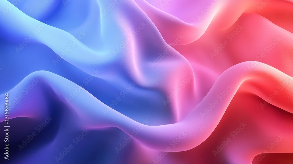 Fototapeta premium Abstract flowing curves with gradient color transition background design
