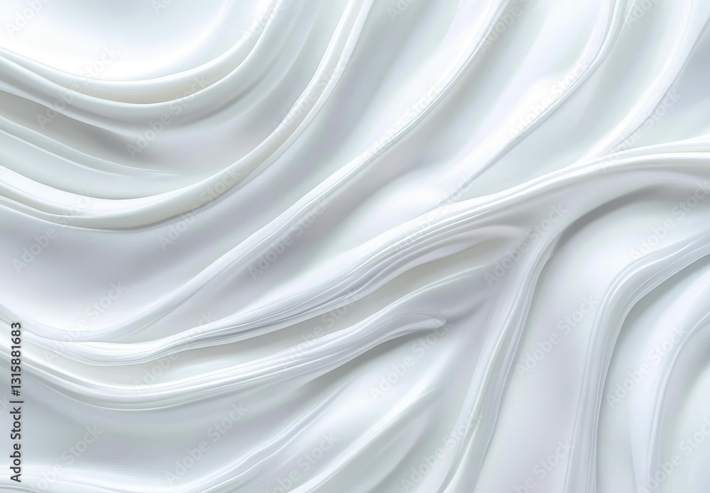 White silk fabric waves, elegant texture, background, design White silk fabric waves, elegant texture, background, design