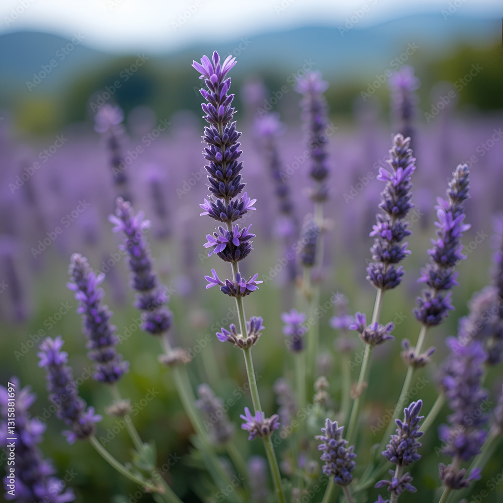 lavender flowers plant and blooming on blurred nature background lavender flowers plant and blooming on blurred nature background