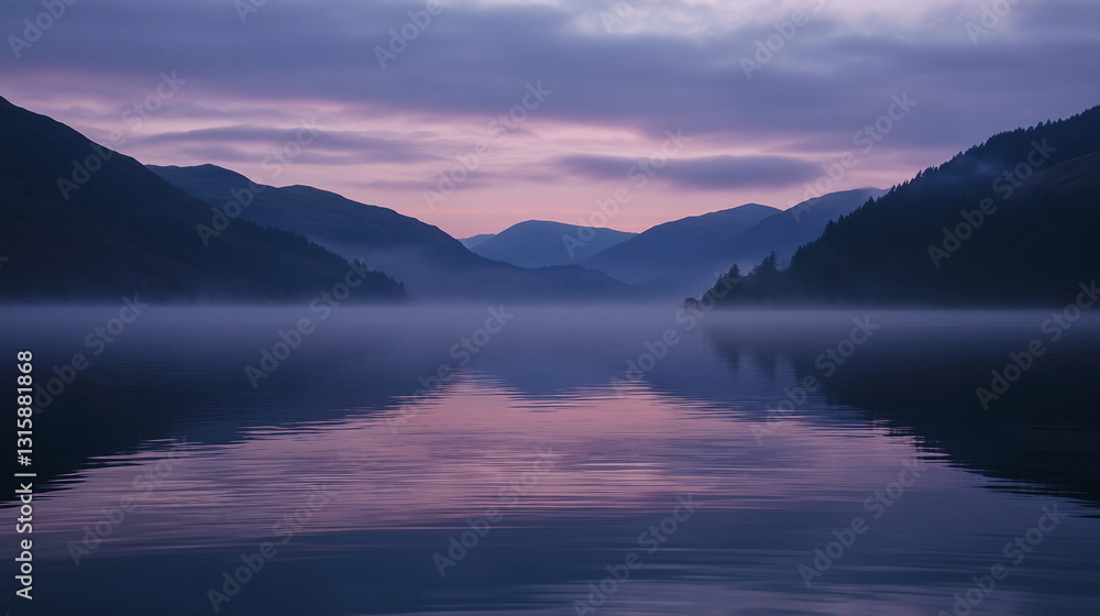 The sky is a beautiful shade of purple and the mountains are in the background The sky is a beautiful shade of purple and the mountains are in the background
