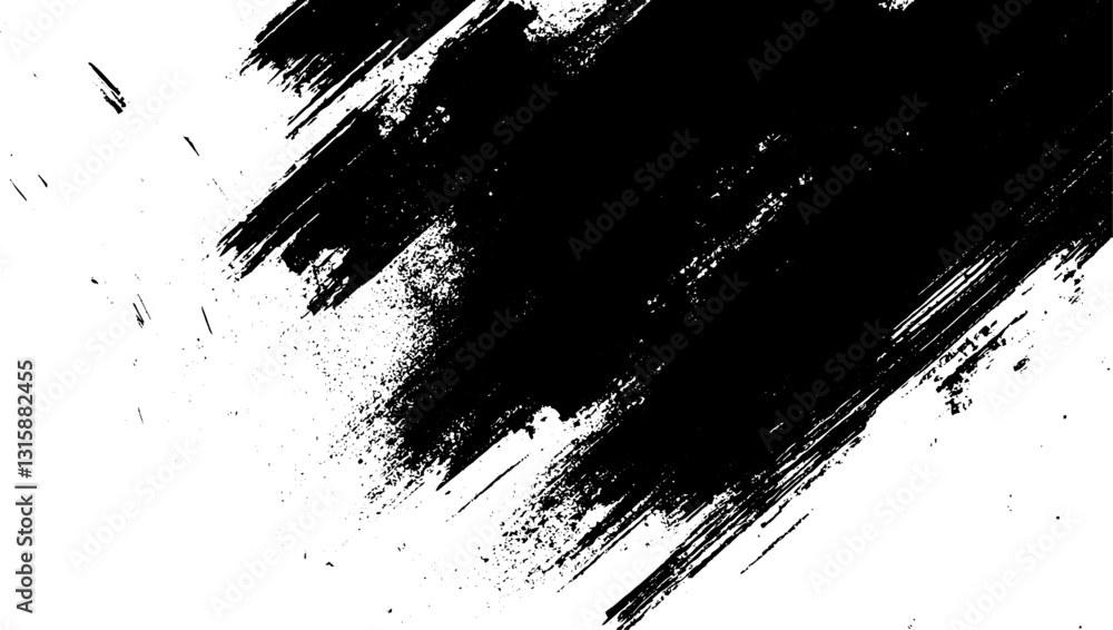 Black Brush Stroke Abstract Texture on White Background Black Brush Stroke Abstract Texture on White Background