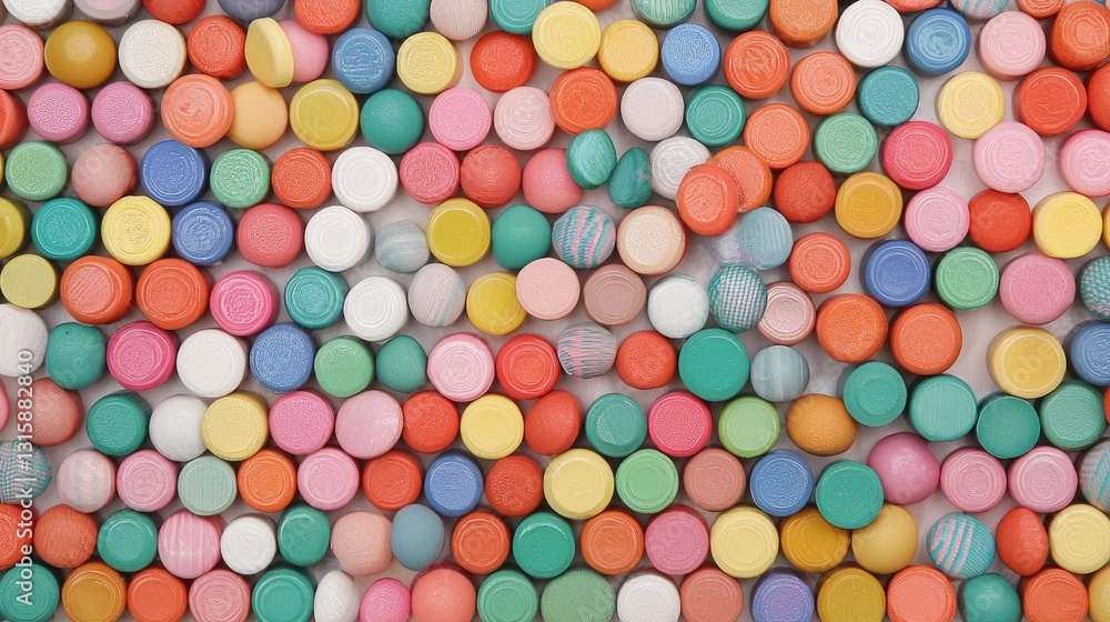 Colorful Round Crafting Beads Arranged in An Attractive Pattern on a White Background for Creative Projects and Artistic Endeavors Colorful Round Crafting Beads Arranged in An Attractive Pattern on a White Background for Creative Projects and Artistic Endeavors
