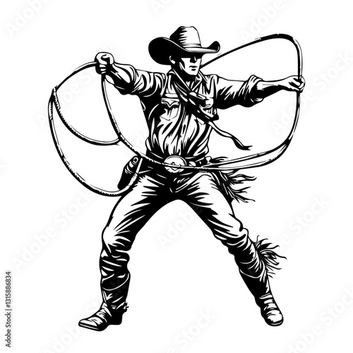 Cowboy Action Silhouette – Wild West Gunfighter Poses
