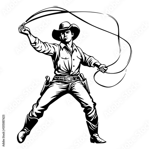 Cowboy Action Silhouette – Wild West Gunfighter Poses
