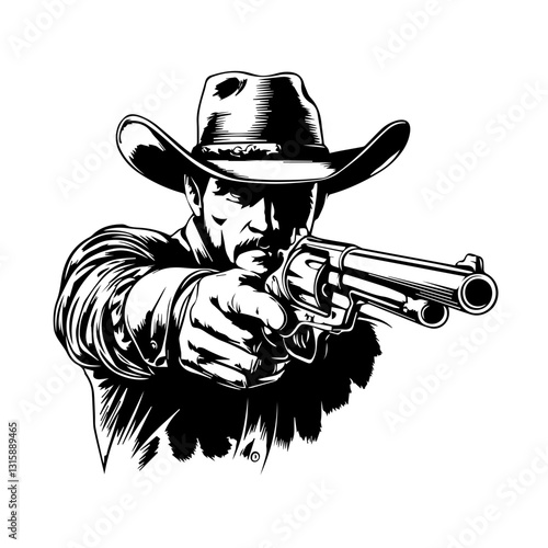 Cowboy Silhouette Vectors – Riding, Shooting & Lassoing Poses
