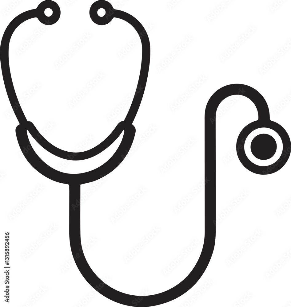 Stethoscope vector icon, medical equipment sign, hospital care symbol Stethoscope vector icon, medical equipment sign, hospital care symbol