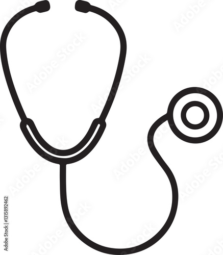 Stethoscope vector icon, medical equipment sign, hospital care symbol