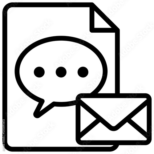 Written Communication Outline Icon