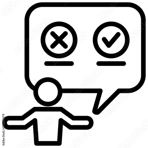 Decision Making Outline Icon