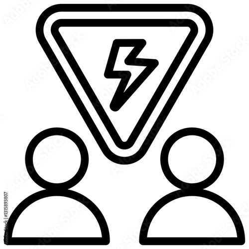 Conflict Resolution Outline Icon