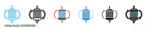 Fuel Filter multi style icons set. use for modern concept, print, UI, UX kit, web and app development. Vector EPS 10, related to car service, auto garage, car spare part.