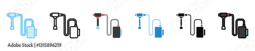 Ignition Coil multi style icons set. use for modern concept, print, UI, UX kit, web and app development. Vector EPS 10, related to car service, auto garage, car spare part.