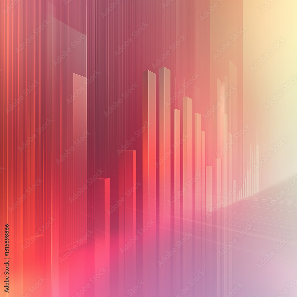 custom made wallpaper toronto digitalAbstract Gradient Financial Chart Background with Vertical Bar Graph