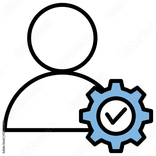Self Regulation Blue Black Icon