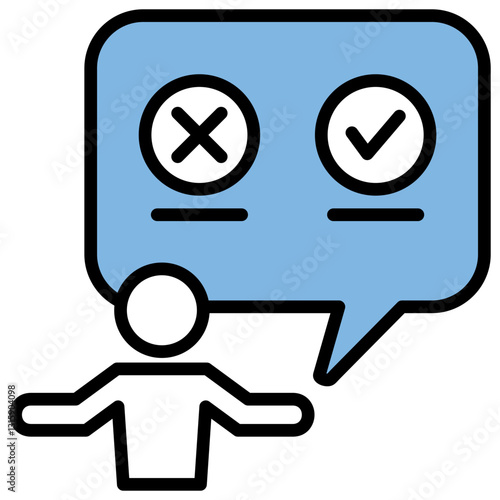 Decision Making Blue Black Icon