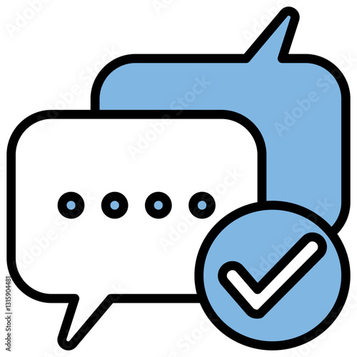 Negotiation Blue Black Icon