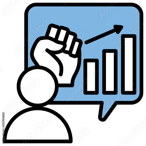 Self Motivation Blue Black Icon