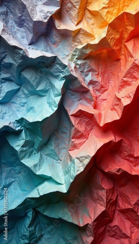 Wallpaper Mural Close-up of crumpled hanji paper with intricate texture and folds, delicate, texture Torontodigital.ca